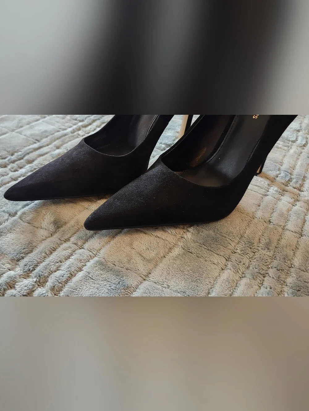 Michael Kors Elyse Black Pointed-Toe Suede High Heel Stiletto Pumps, 6M